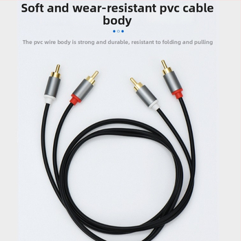 Cablu audio AV 2 la 2 RCA pentru periferice PC, nucleu din cupru, fir din cupru emailat