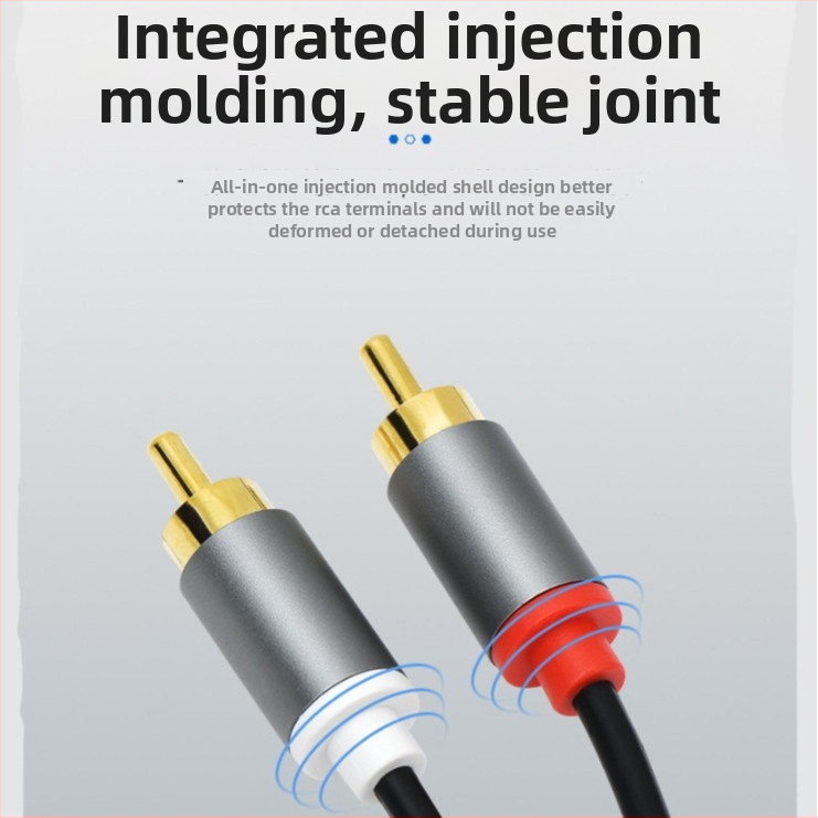 Cablu audio AV 2 la 2 RCA pentru periferice PC, nucleu din cupru, fir din cupru emailat