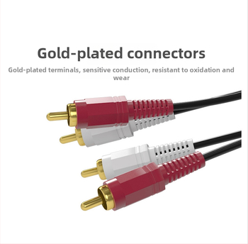 Audiokábel, Binda Two-on-Two, 2RCA, zlatý povlak, meď-obalený oceľový vodič pre audio/TV/DVD