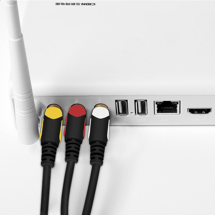 Kabel za zvuk JQB-333, 3RCA do 3RCA, bakreni vodovi, zlatni konektori