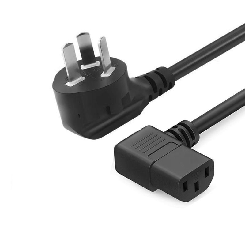 Napajajući kabel IEC C13, čisti bakar, 10A, 3-žilni, 90° kut