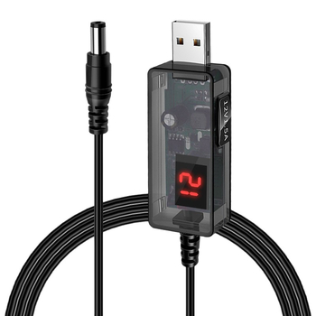 USB regulējams palielināšanas kabelis 9V/12V, līdz 1,5A, elektrisko ierīču vajadzībām