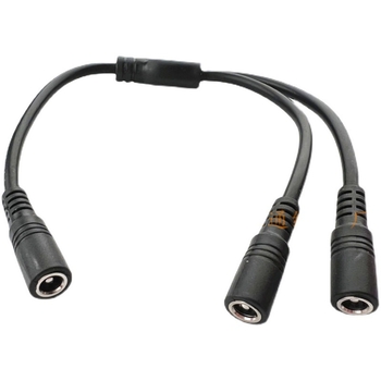 Yi Lian DC osztó kábel 5.5×2.1 mm, 12V, 1→2 DC csatlakozó, keresztmetszet 0.75 mm²