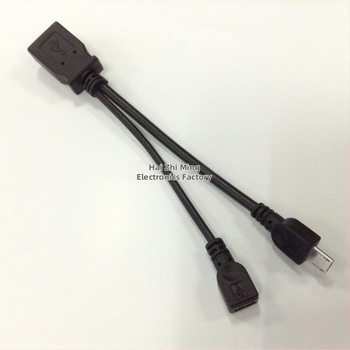 OTG microUSB kábel s USB napájaním, 1–2 rozdvojovač, rýchle nabíjanie, rozhranie 20831921288, vhodný pre smartfóny a tablety