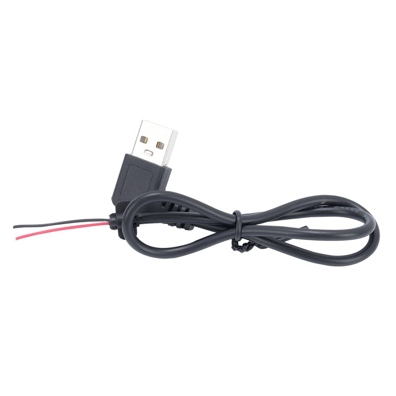 USB kabel za napajanje s pravim kutem, 2-žilni, duljine 30 cm, pogodan za ventilator i stolnu lampu, OEM proizvodnja