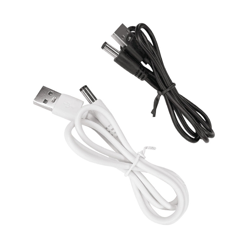 USB-tól DC-ig tápcsatlakozó kábel, rézmaggal, DC csatlakozó kerek lyukas, hossza 0,2–1 m, Bluetooth hangszóróhoz