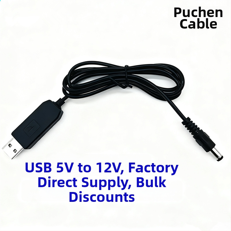 USB Boost kábel pre napájanie DC, DC konektor 5.5×2.1 mm, 12V, pre router a modem, prispôsobené od Puchen