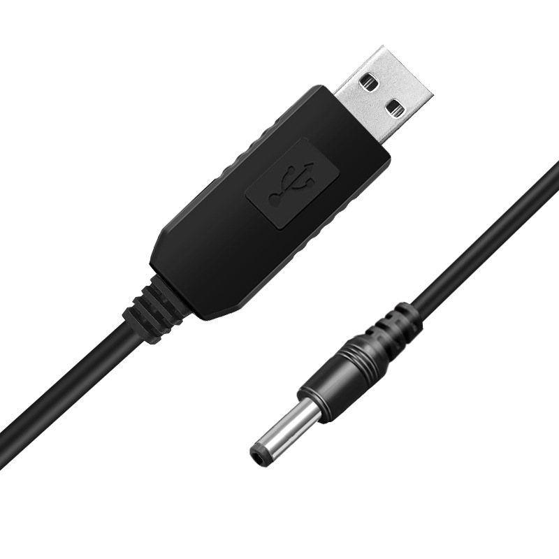 USB tápegység-emelő kábel 9V/12V, 1 m, routerhez, Tmall Genie-hez, LED-ekhez, kapcsolókhoz, walkie-talkie-hoz és hangrendszerhez (OEM)