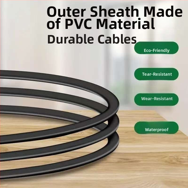 Maitinimo laidas su PSE sertifikatu, Japonijos standartas, 2-laidinė, grynas varinis laidininkas, PVC apvalkalas