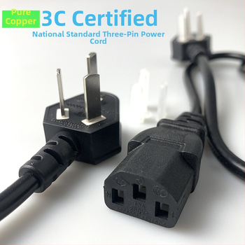 Kábel s tromi kontaktmi, čistý meď, 3C certifikát, dĺžka 1,1 m, vhodný pre počítač, monitor, mikrovlnnú rúru a hrniec na ryžu