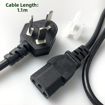 Kábel s tromi kontaktmi, čistý meď, 3C certifikát, dĺžka 1,1 m, vhodný pre počítač, monitor, mikrovlnnú rúru a hrniec na ryžu