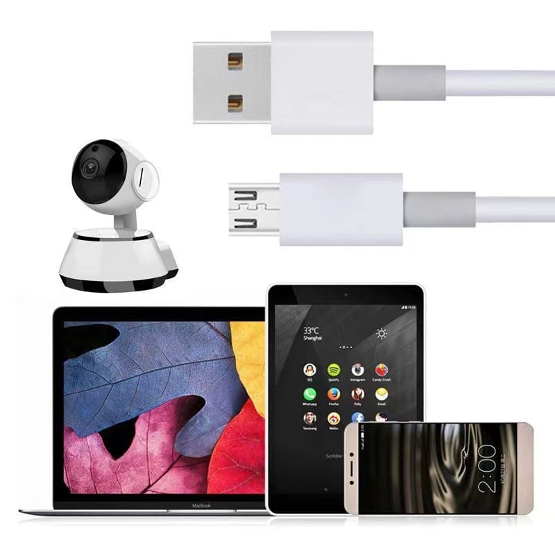 Καλώδιο επέκτασης τροφοδοσίας USB κάμερας, Micro-USB και Type-C, Μονή άκρη, Ασφαλής γρήγορη φόρτιση, 5V