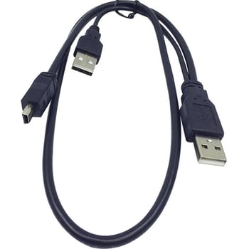 Δύο-σε-ένα καλώδιο USB 2.0 για δεδομένα και φόρτιση, με Mini USB διασύνδεση, διπλή κεφαλή, πλεκτό καλώδιο, με ψηφιακή οθόνη, κατάλληλο για εξωτερικό σκληρό δίσκο και ψηφιακή κάμερα