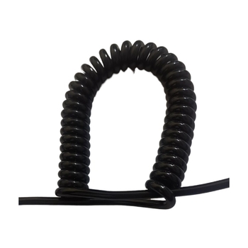 DCPU spyruoklinis kabelis su veržle įkrovimui — Hongtong, 3.5 mm×0.10 / 20BC×2C, varža 3, ROHS, nestandartinis įkrovimo kabelis