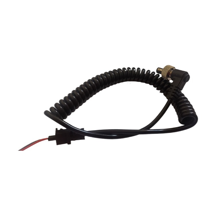 DCPU spyruoklinis kabelis su veržle įkrovimui — Hongtong, 3.5 mm×0.10 / 20BC×2C, varža 3, ROHS, nestandartinis įkrovimo kabelis