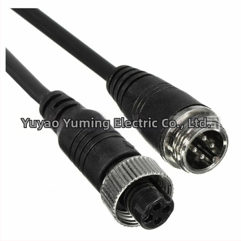 4 brandu GX12 automobilių vaizdo kabelis, 75 Ω, 1080P kamera – plėtiniu kabelis