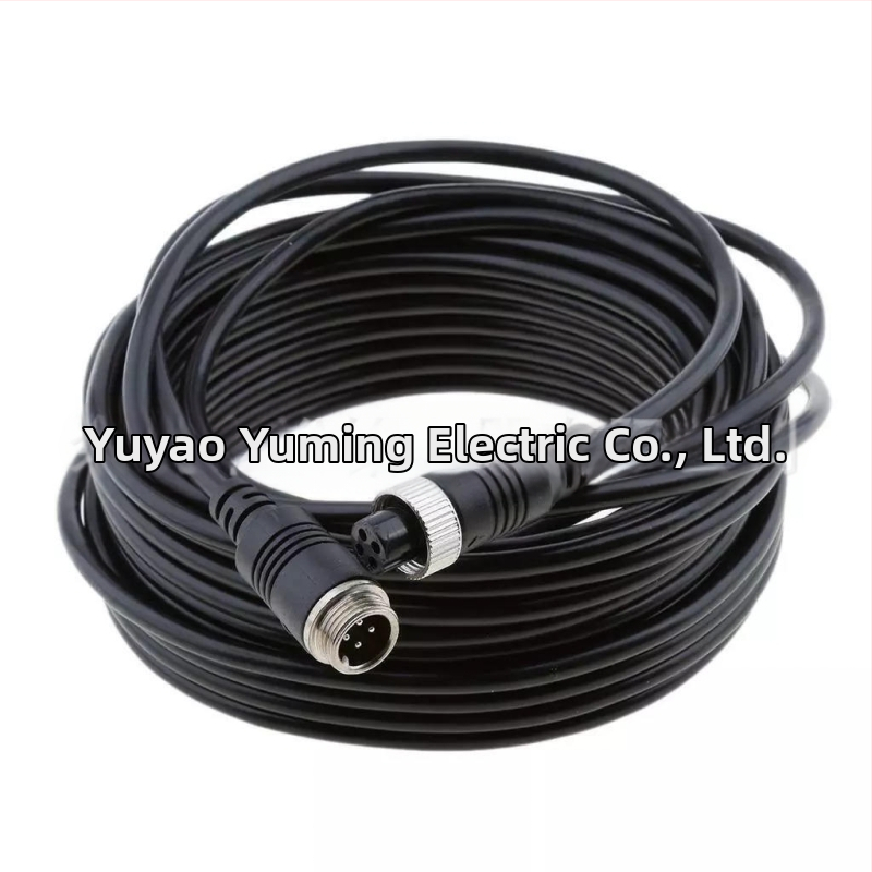 4 brandu GX12 automobilių vaizdo kabelis, 75 Ω, 1080P kamera – plėtiniu kabelis