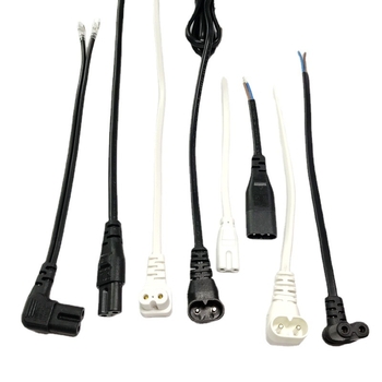 Maitinimo laidas su figūros aštuoneto forma, C7 kištukas su tiesiu kampu, 2 laidai, ilgiai 0.5/1/1.5 m, 2.5 A 250 V