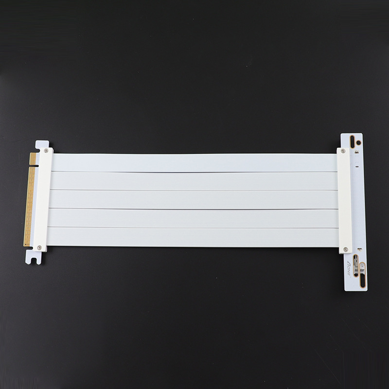 Cablu de extindere PCIe 4.0 pentru placă video, înaltă viteză, soclu la 90 de grade pentru montaj vertical, sudură pe un singur rând, compatibil cu carcase ATX