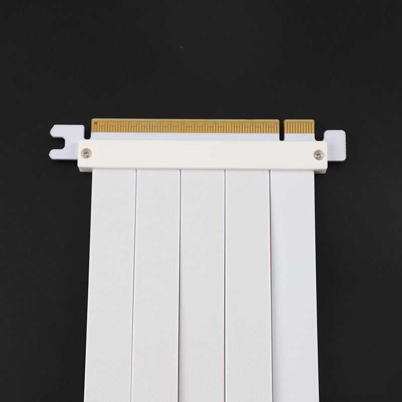 Cablu de extindere PCIe 4.0 pentru placă video, înaltă viteză, soclu la 90 de grade pentru montaj vertical, sudură pe un singur rând, compatibil cu carcase ATX