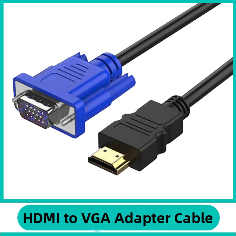 HDMI uz VGA adaptera kabelis – HDMI vīrietis uz VGA vīrietis, vara pārklāta tērauda kodols, sakausējuma vads, 2023 izlaišana