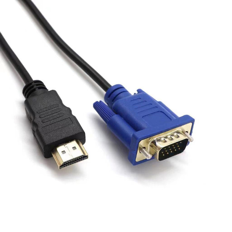 HDMI uz VGA adaptera kabelis – HDMI vīrietis uz VGA vīrietis, vara pārklāta tērauda kodols, sakausējuma vads, 2023 izlaišana
