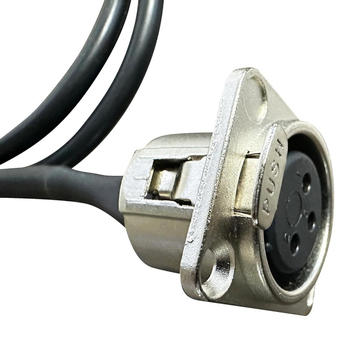 Cablu audio XLR, 3 pini, femelă la masculin, panou tip D, conectori placati cu nichel, conductor din cupru pur, ROHS