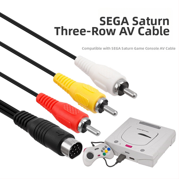 AV kabelis Sega Saturn, trīs rindu savienotājs, tīrs vara kodols, PVC izolācija, Saturn sērija