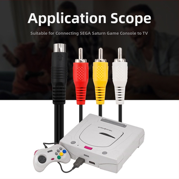 AV kabelis Sega Saturn, trīs rindu savienotājs, tīrs vara kodols, PVC izolācija, Saturn sērija