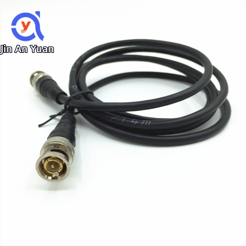 BNC vīrietis–vīrietis jumper kabelis videonovērošanai, tīrs vara vadītājs, PVC korpuss, BNC kontaktligzda, pielāgota apstrāde