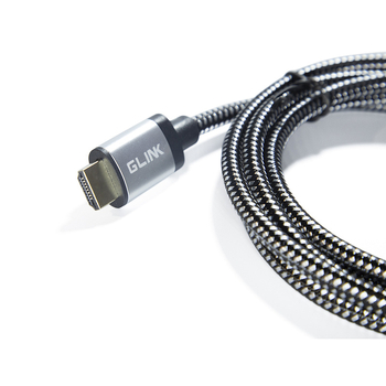 GLINK HDMI 2.0 4K kabelis ar metāla korpusu un pletena režģa dizainu audio-video lietošanai