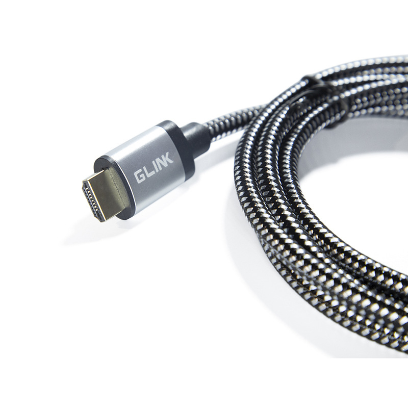 GLINK HDMI 2.0 4K kabelis ar metāla korpusu un pletena režģa dizainu audio-video lietošanai