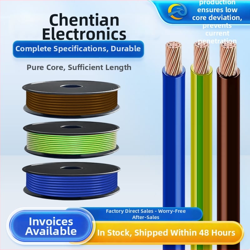 Chen tian H07V-K Egyszeres magú, rugalmas rézvezeték PVC-s szigeteléssel, VDE tanúsítvánnyal, belső elektromos berendezésekhez