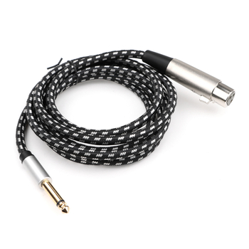 Cablu audio 6,35 mm la 6,5 mm, contacte aurite, miez din cupru, izolație PVC, certificat ROHS, cablu împletit