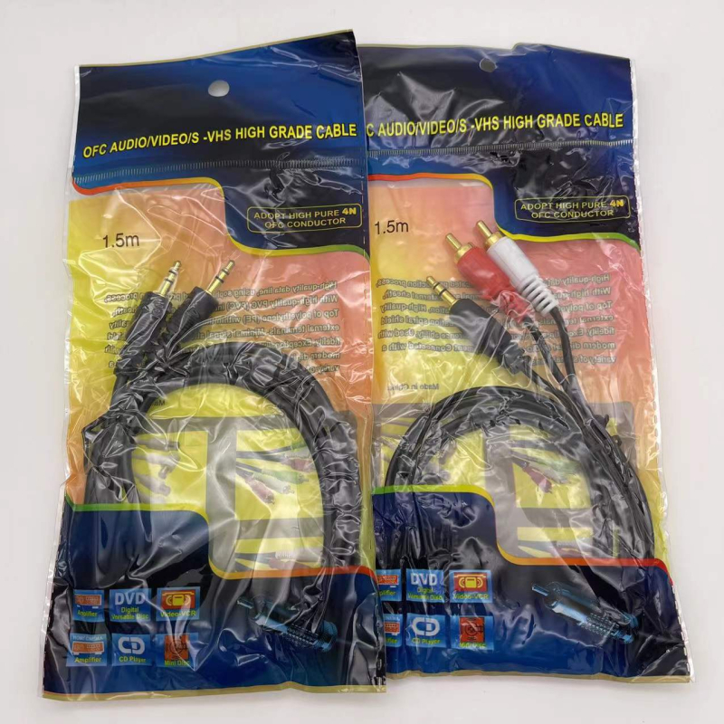 Cablu audio AV 3,5 mm bărbat–bărbat, nucleu din cupru placat cu aur, compatibil PC, model 3.5/3.5, marcă YX