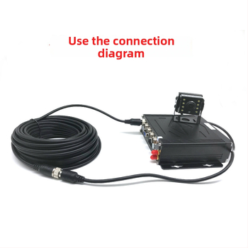 Transportlīdzekļu kameru paplašināšanas kabelis – aizsargāts 4-vadu, PVC korpuss, M12 savienotājs, video sistēmām autobusiem un kravas automobiļiem