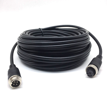 Transportlīdzekļu kameru paplašināšanas kabelis – aizsargāts 4-vadu, PVC korpuss, M12 savienotājs, video sistēmām autobusiem un kravas automobiļiem