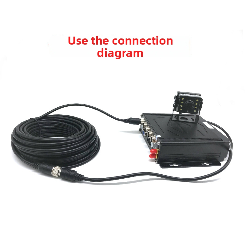 Transportlīdzekļu kameru paplašināšanas kabelis – aizsargāts 4-vadu, PVC korpuss, M12 savienotājs, video sistēmām autobusiem un kravas automobiļiem