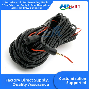 Hali 4-pins straumēšanas multimediju kabelis, bieza vara vadītājs, plašs sprieguma diapazons 12–24V