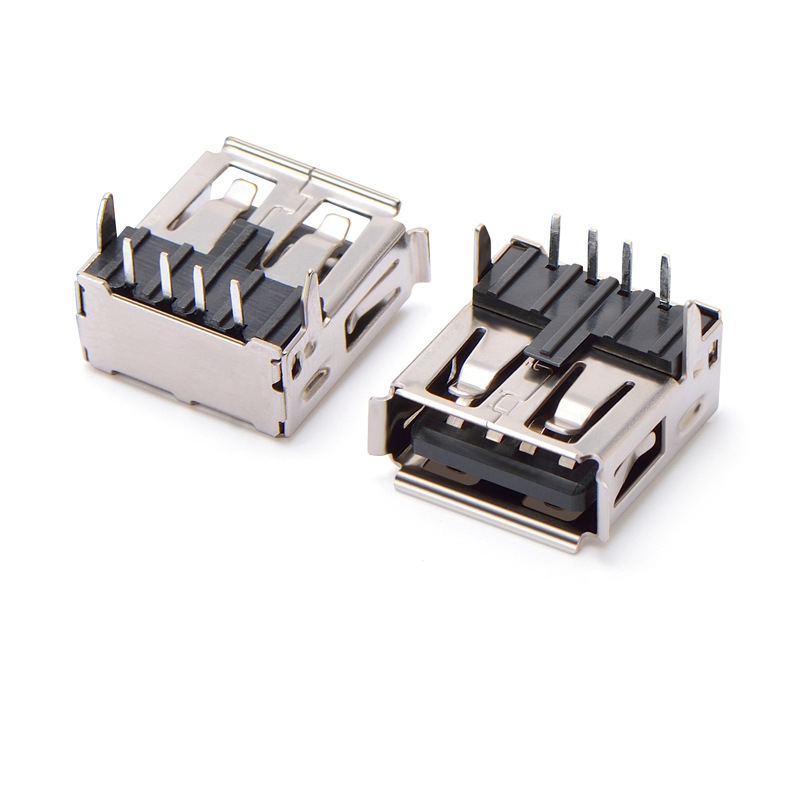 USB Type-A samični priključak, USB 2.0, jednodjelni sloj, 90°, bez rubova