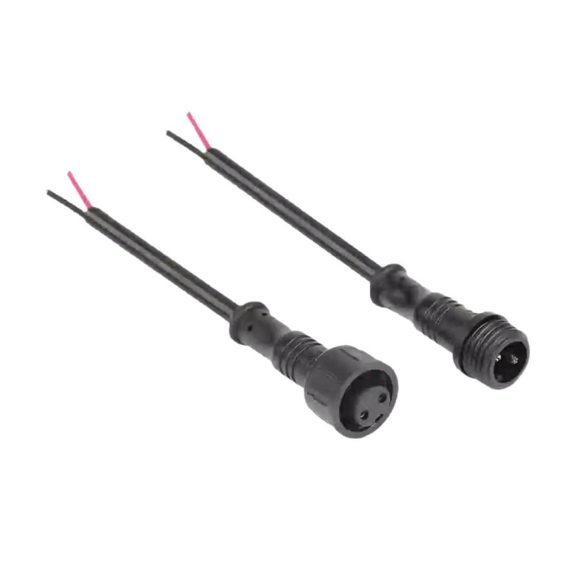 Conector impermeabil M12 pentru vehicule electrice, pentru bandă LED exterioară, 2–5 poli, contacte din cupru fără oxigen