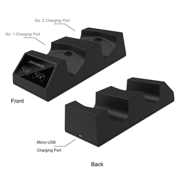 Stanica za punjenje Gamepada za PS4 Slim/Pro — dvostruki punjač, USB sučelje, kompatibilno s dva bežična kontrolera