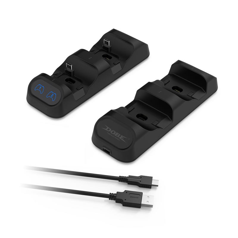 DOBE TY-0811S Stație de încărcare cu un singur slot pentru controllere PS5, Switch Pro și Xbox Series S/X — USB-C, ABS, bază de încărcare