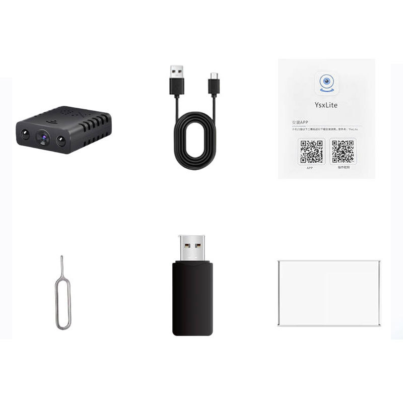 XD nadzorna kamera s IR noćnim vidom, senzor ispod 1 MP, TF kartica pohrana, ABS kućište, bez LCD-a, trajanje baterije 0–1 h.