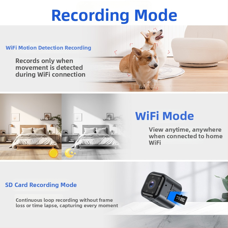 AS03 Mājas drošības kamera, 2.8 mm objektīvs, 10–30 m diapazons, Nakts redze, Iekštelpu lietošanai