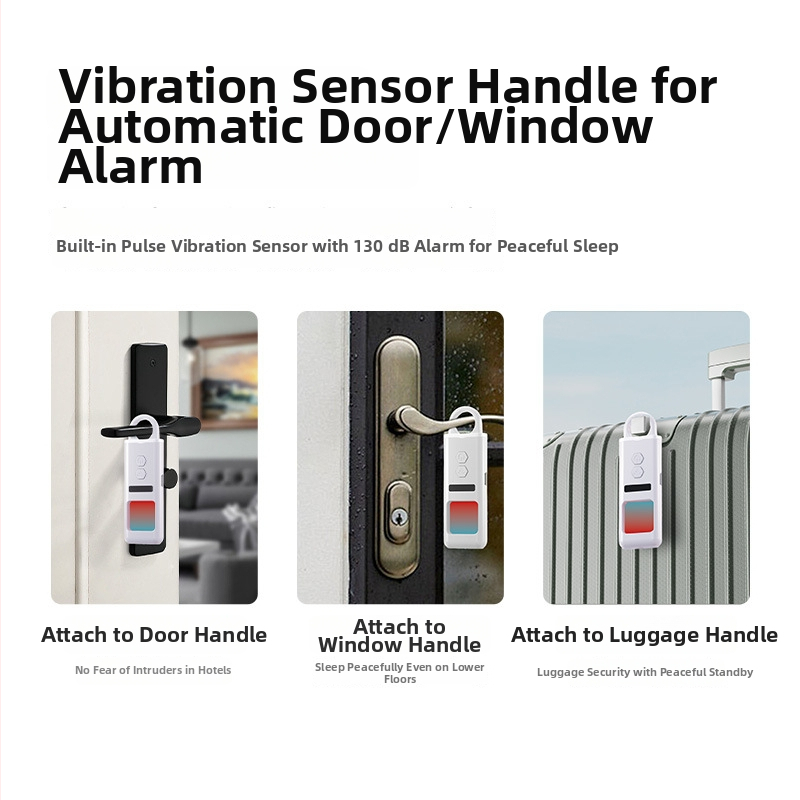 TCY03 Bezvadu detektors viesnīcām – infraredzes uztvere, skaņas un vibrācijas signāls, diapazons 1–6,5, 5V