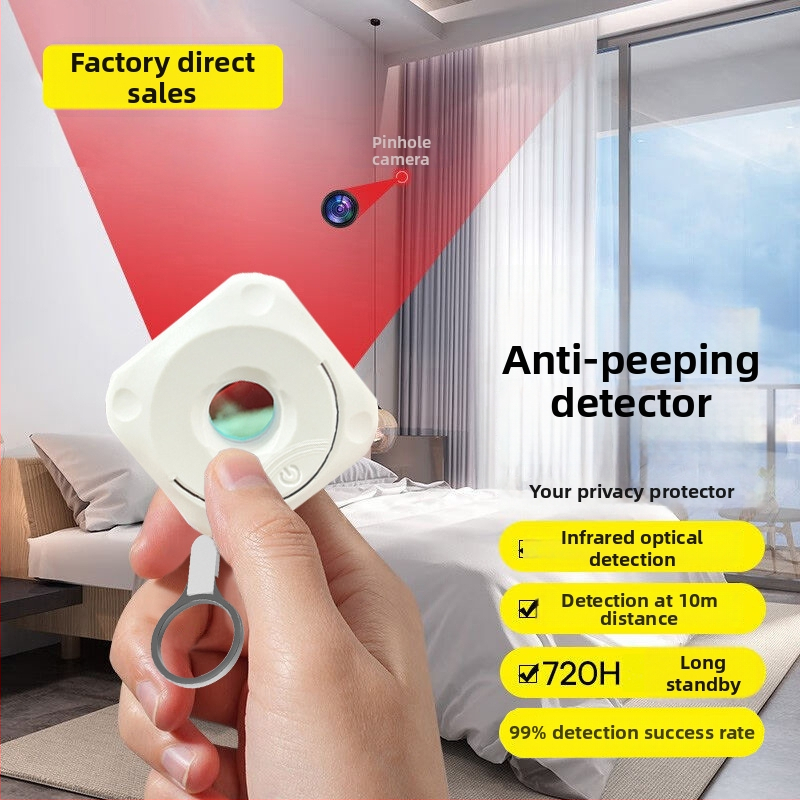 Bezvadu kameras detektors ar infraraudzas detekciju, 0–2000 MHz josla, 5 m darbības diapazons, 5 V barošana