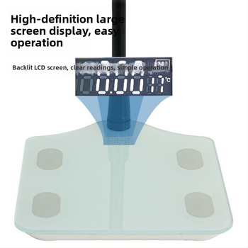 Višenamjenska vaga za visinu i težinu s 4 senzora, raspon 5–180 kg, kaljeno staklo, mjerenje tjelesne masti i vode
