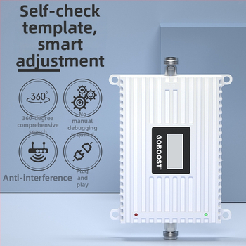 Signāla pastiprinātājs pagraba, villu un biroju kalnu apgabalos; tīkls 2G/3G/4G; pārklājums 200–800 m²; Wi‑Fi 802.11n