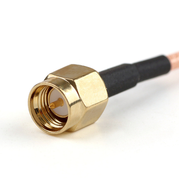 SMA-J vyriškas į SMA-K moteriškas RF patch kabelis, 50 Ω, ilgis 1 m, sidabruotasis vario laidininkas, FEP išorė